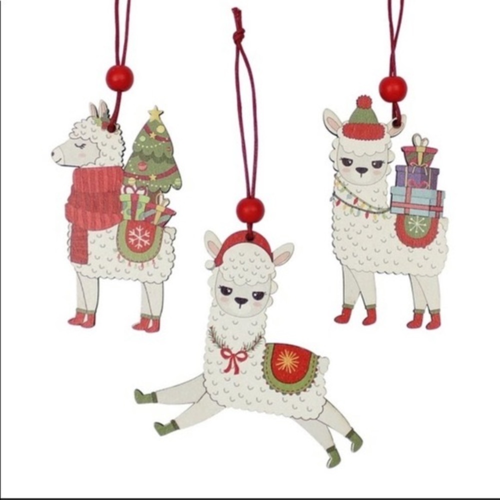 Laser Cut Wooden Llama Ornament